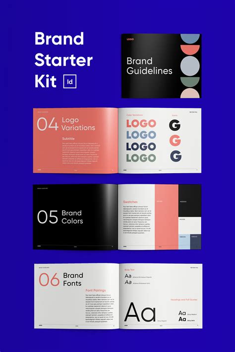 Brand Starter Kit For Indesign Brand Guidelines Template Pack Brand