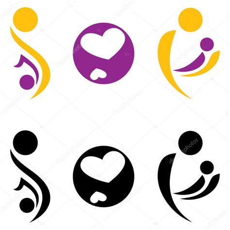 Vector: symbol of motherhood | Pregnancy and motherhood ...