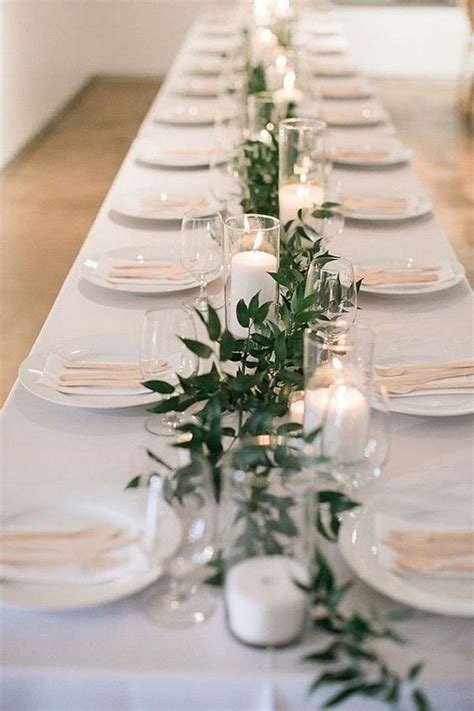 Simple Elegant Wedding Reception Settings With Candles Elegant Wedding