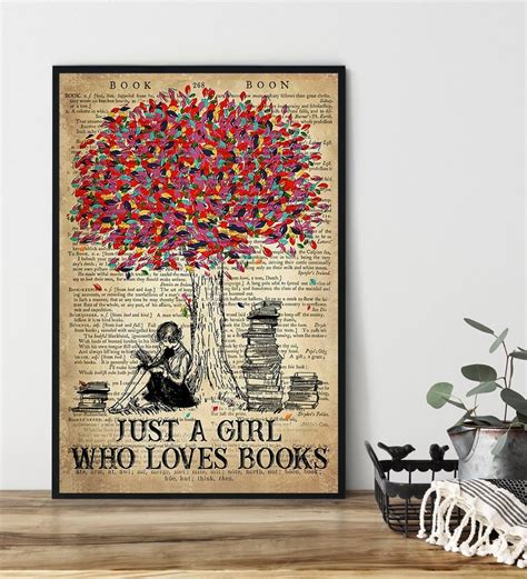 Just A Girl Who Loves Books Poster Love Reading Poster Book Etsy