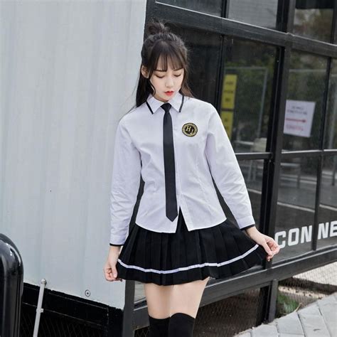 Korean School Uniforms Gir School Outfits Comfy Spring Outfits For