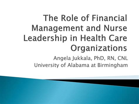 Financial management also involves managing risk. PPT - The Role of Financial Management and Nurse ...