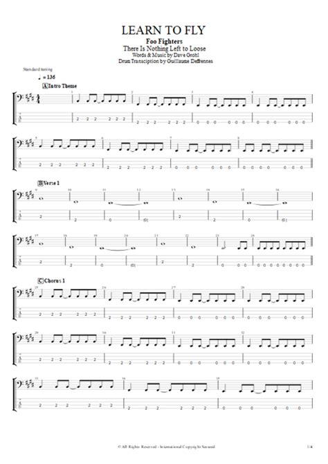 Learn To Fly Tab By Foo Fighters Guitar Pro Full Score Mysongbook