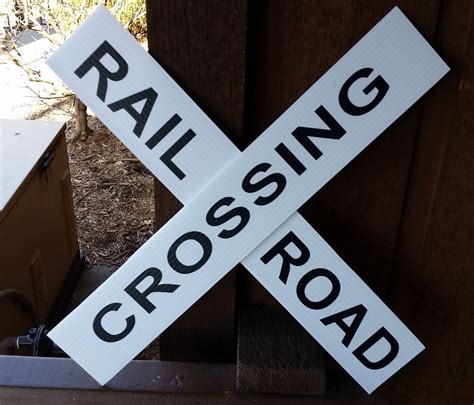 Railroad Crossing Sign Replica 18 X 18 For Home