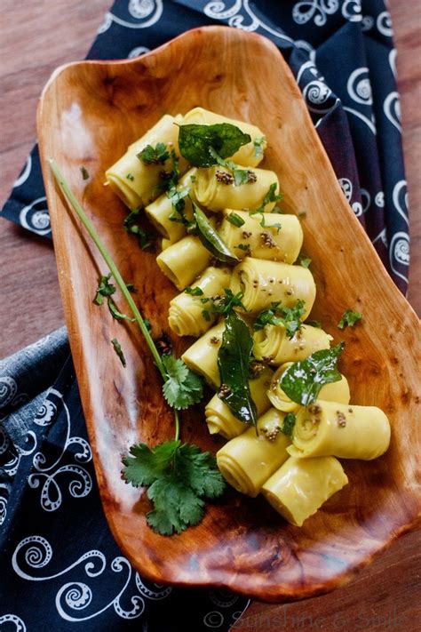 Start your meal off with healthy vegetarian appetizers that will please any crowd. khandvi (rolls made with chickpea flour, yogurt and spices ...