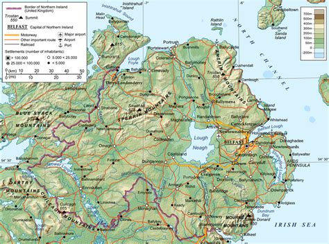 Detailed Map Of Northern Ireland