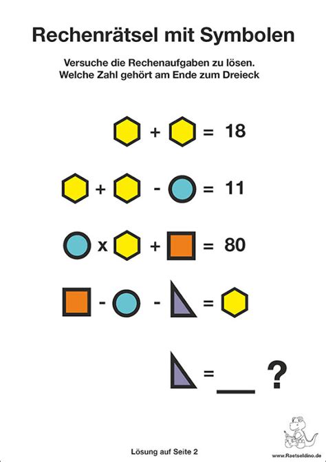 Mathe klasse 3 aufgaben / übungen. Rechenrätsel mit Symbolen - leicht ##Rätsel ##Rechenrätsel ##Zahlenrätse...