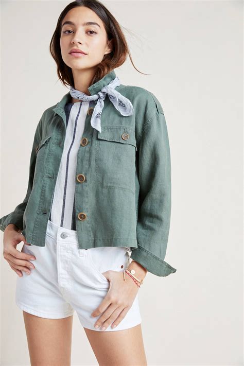 Military jacket women military field jacket blazer jackets for women coats for women clothes for women army look denim and supply cotton jacket outerwear jackets. Sanctuary Honor Linen Utility Jacket | Jacket outfits ...