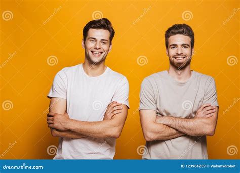 Portrait Of A Two Happy Young Men Best Friends Stock Image Image Of
