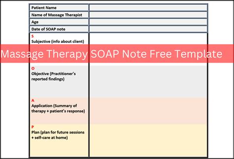 massage soap notes example printable template yottled