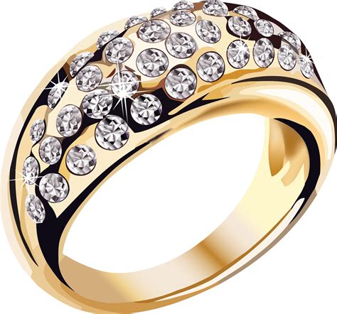 Gold Diamonds Ring Jewelry Transparent Png Stickpng