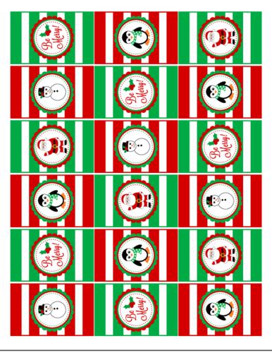 Here is what a set of five candy bars look like. Printable Christmas Themed Labels - Freebie | Christmas wrapper, Christmas printable labels ...