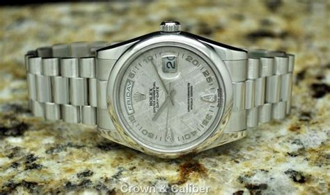 Maybe you would like to learn more about one of these? Rolex Platinum Day-Date with Meteorite Diamond Dial Ref ...
