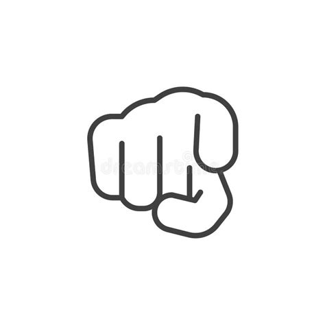You Gesture Line Icon Stock Vector Illustration Of Symbol 239685769