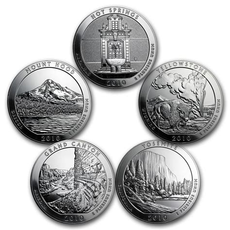 Buy 2010 5 Coin 5 Oz Silver Atb Set America The Beautiful Apmex