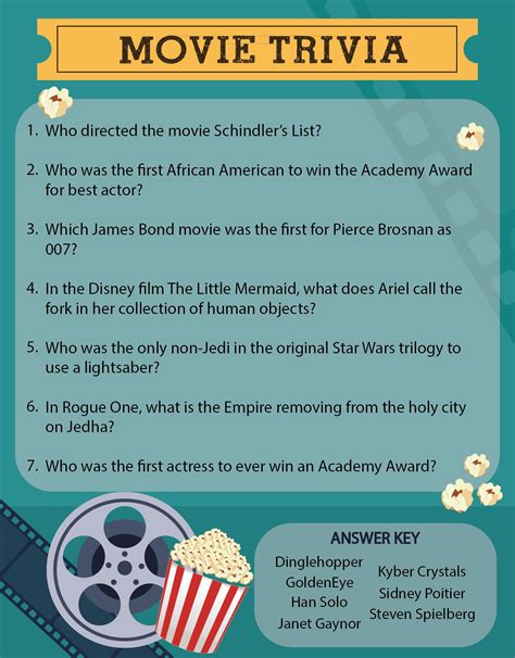 Movie Trivia Questions And Answers Printable