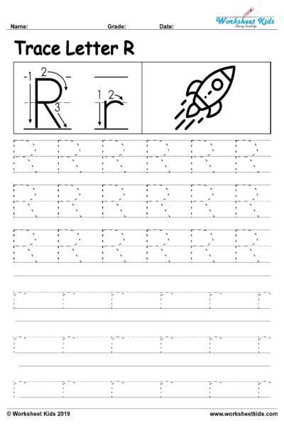 Letter R Alphabet Tracing Worksheets Tracing Worksheets Preschool