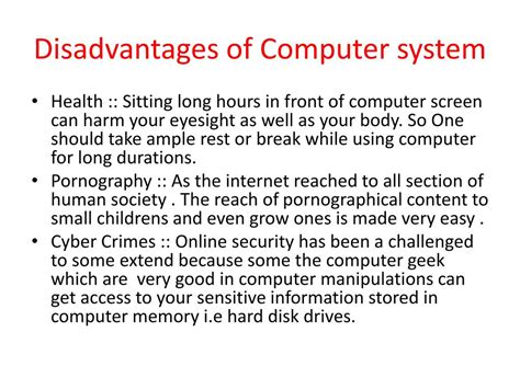 Advantages And Disadvantages Of Computer Computer Advantages And