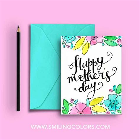 5 Free Printable Mothers Day Card Designs Print At Home Smiling Colors