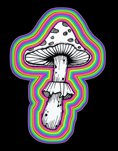 Rainbow Mushroom Indie Art Psychedelic Drawings Hippie Painting
