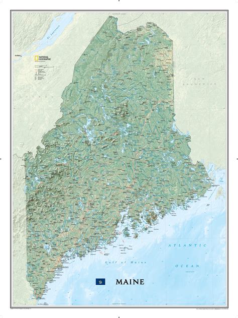 Maine Wall Map By National Geographic Mapsales