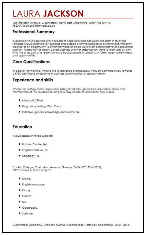 Use Our Entry Level Cv Example To Kick Start Yours Myperfectcv Job