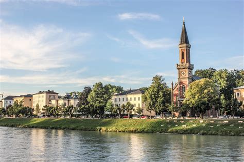 Wasserburg am inn, bavaria, germany. Salzach Riverside | The riverside of the Salzach river in ...