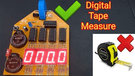 How To Make Electronic Digital Tape Measure Diy Digital Rolling Ruler