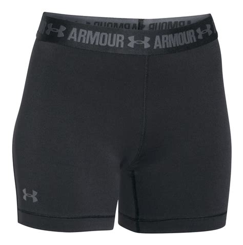 womens under armour heatgear middy compression and fitted shorts