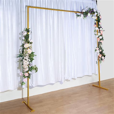 8ft X 8ft Matte Gold Metal Wedding Arch Photo Booth Backdrop Etsy