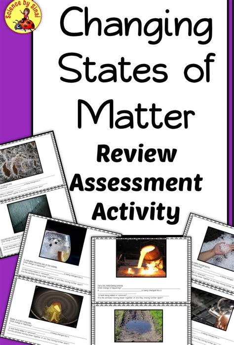 This Review Or Assessment Activity Covers The Basic Changing States Of