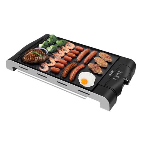 Mliter Electric 2 In 1 Non Stick Table Top Grill And Griddle Indoor