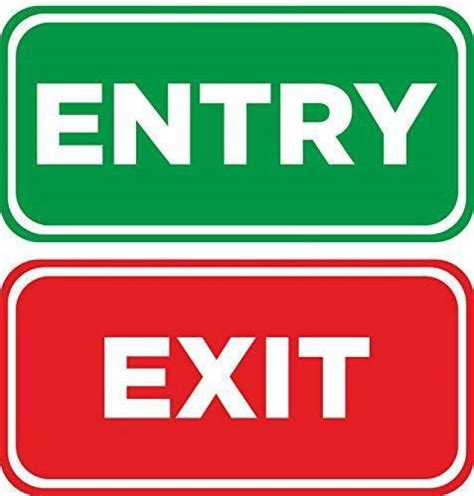 Timios Retails Entry Exit Sign Sunboard 5mm Sheet Board With Logo And Two