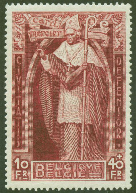 Belgique 1932 Cardinal Désiré Joseph Mercier Cob 350 Avec Curiosité