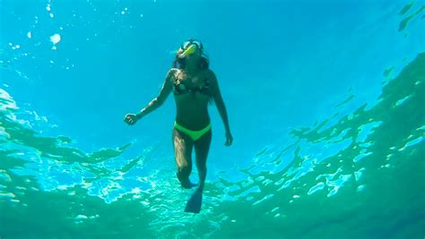 Find the perfect underwater looking up stock photos and editorial news pictures from getty browse 1,391 underwater looking up stock photos and images available, or start a new search to. Underwater Angle Looking Up Of Woman Snorkeling In Blue ...