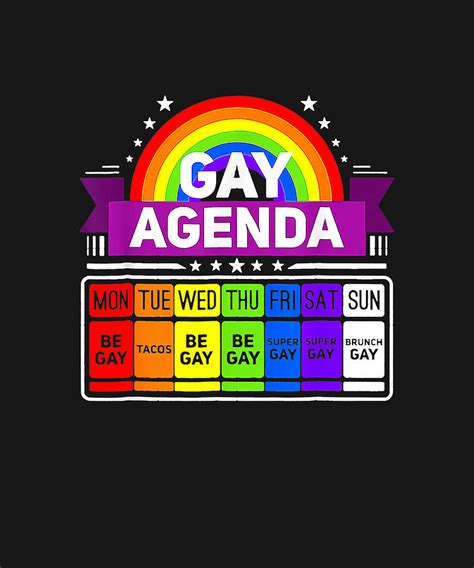 gay agenda weekly schedule pride lgbt funny drawing by dhbubble fine art america