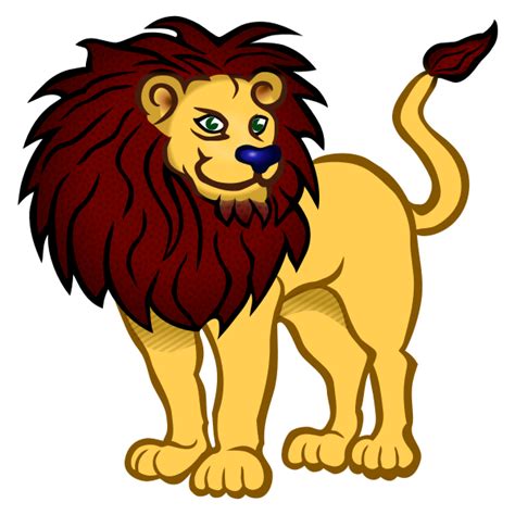 Golden Lion Cartoon Character Vector Image Free Svg