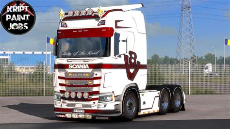 Scania S Skin With Changeable Color Strips V Ets Mods Ets Map