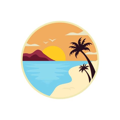 Premium Vector Beach Logo Design Template