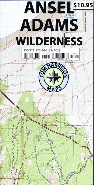 Ansel Adams Wilderness Trail Map Tom Harrison