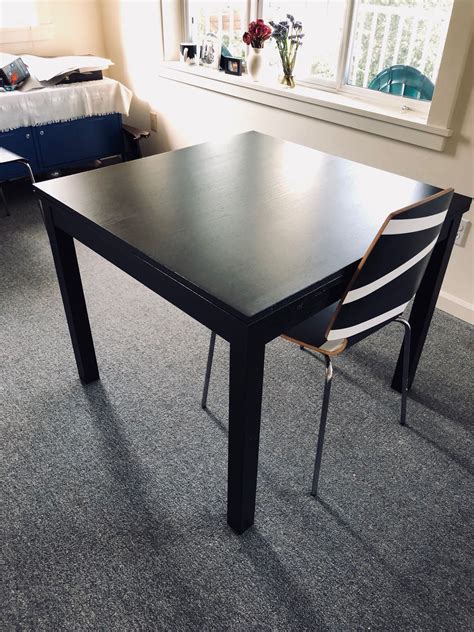 Ikea Bjursta Extendable Table Square Brown Black For Sale In Seattle