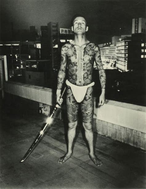 Vintage Photo Of A Yakuza Enforcer Showing Off Tattoos I Dont Have A