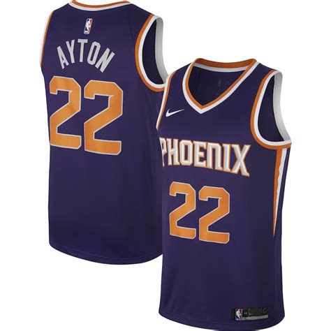 Shop phoenix suns jerseys in official swingman and suns city edition styles at fansedge. Men's Phoenix Suns DeAndre Ayton Nike Purple Swingman Jersey