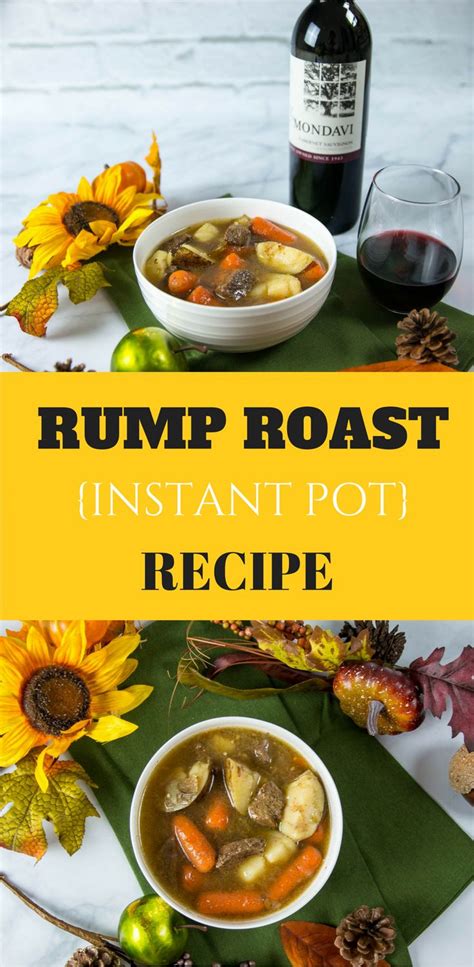 Transfer pot roast to same dish and garnish with parsley. Rump Roast Instant Pot Recipe. Pressure Cooker Recipe. # ...