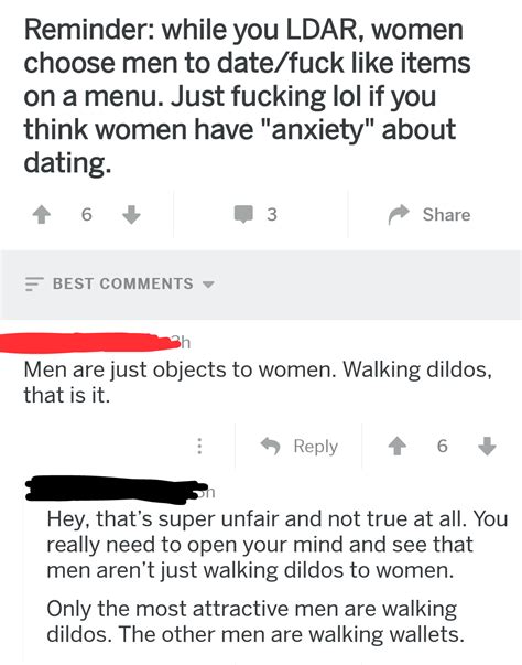 Women View Men As Walking Dildos R Inceltears