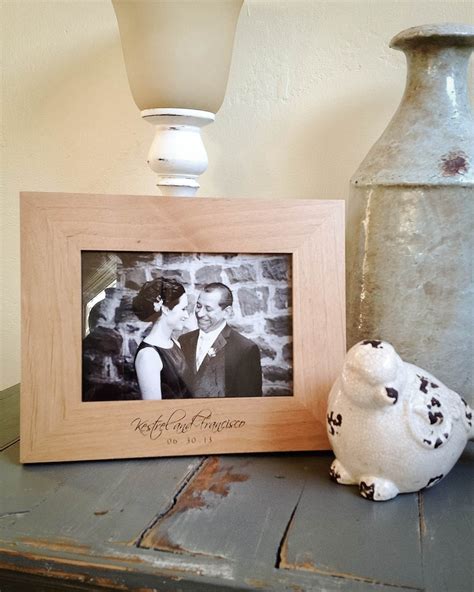 8x10 Personalized Picture Frame Engraved Wood Frame Wedding Etsy