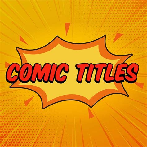 comic titles for final cut pro