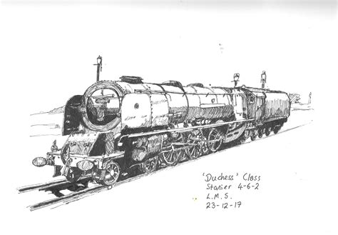 My Pen And Ink Sketch Of Lms William Stanier Duchess Class Locomotive