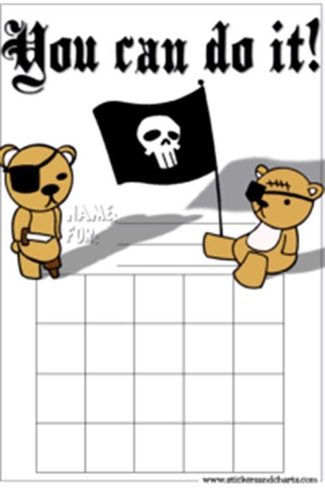 pirate theme reward chart templates
