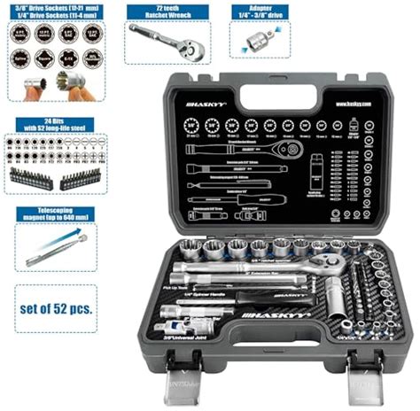 52tlg Vielzahn Zoll TORX universal Profil XZN E Profil Steckschlüssel